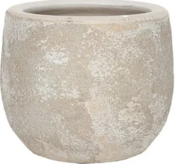 HS Potterie Ena bloempot keramiek 16x14cm beige