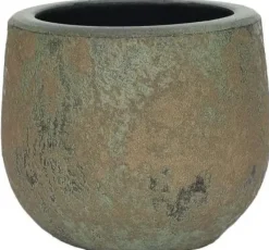 HS Potterie Ena bloempot keramiek 16x14cm groen