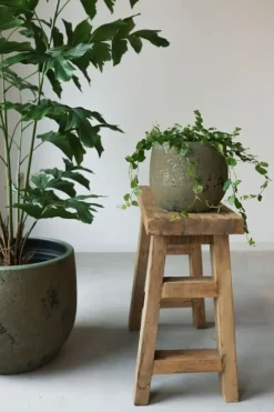 HS Potterie Ena bloempot keramiek 16x14cm groen
