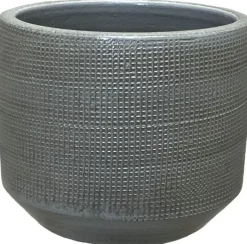 HS Potterie Lagos bloempot keramiek 19x17cm taupe