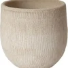 HS Potterie Miami bloempot keramiek 33x31cm creme