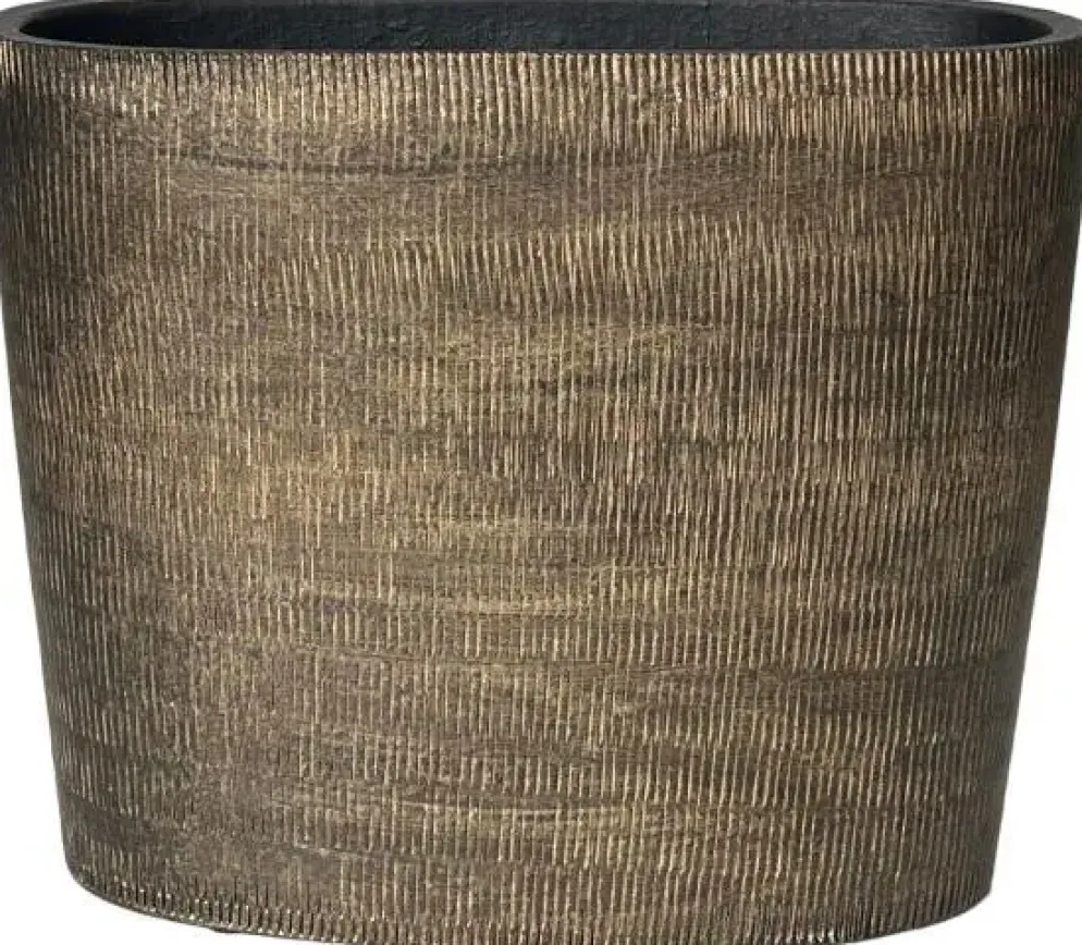 HS Potterie Miami bloempot ovaal 28x13x23 goud