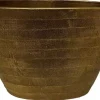 HS Potterie Nagano bloempot keramiek 16x16x26cm goud