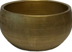 HS Potterie Nagano bloempot keramiek 29x14cm goud