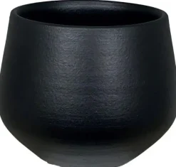 HS Potterie Petra bloempot keramiek 39x35cm zwart