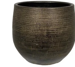 HS Potterie Tokio bloempot keramiek 39x36cm goud