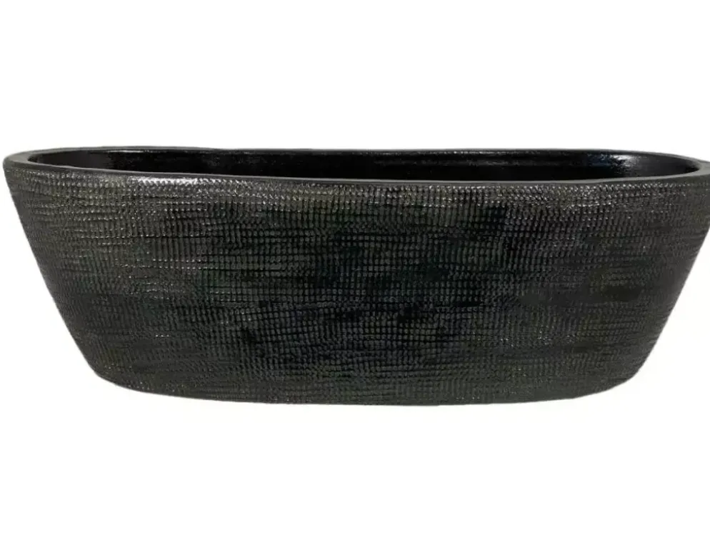 HS Potterie Tokio bloempot keramiek 40x14x12cm groen