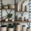 HS Potterie vaas keramiek miami 29x50cm grijs/bruin