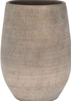 HS Potterie vaas keramiek miami 29x50cm grijs/bruin