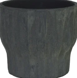 HS Potterie Vigo bloempot keramiek 35x32cm antraciet