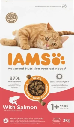 Iams Adult kattenvoer tarwevrij zalm 3kg