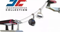 Jägerndorfer kabelbaan Luxe gondel+zetel zwart/rood 1:32