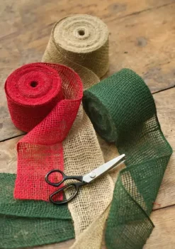 Juteband groen 10cml25m