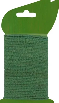 Jute touw groen ijzeren kern 5m