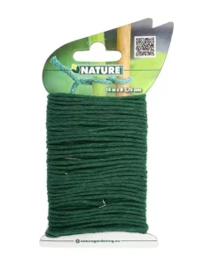 Jute touw groen ijzeren kern 10m