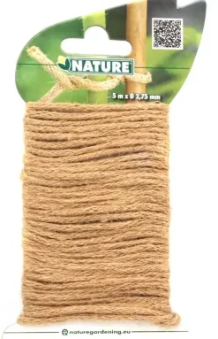 Jute touw naturel ijzeren kern 5m