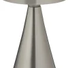 Kandelaar aluminium stompkaars 10x13cm zilver