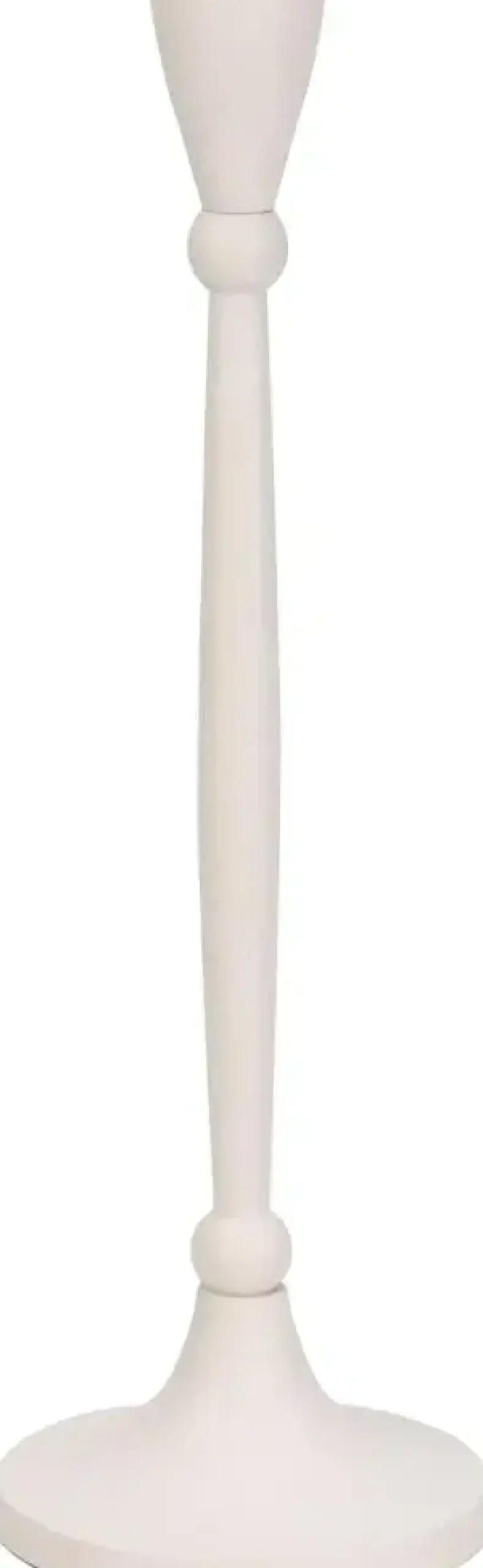 Kandelaar metaal rond 9x28.5cm wit
