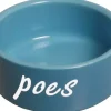 Katteneetbak steen Ø 12 cm, blauw