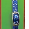 Kattenhalsband nylon bubble, blauw reflecterend