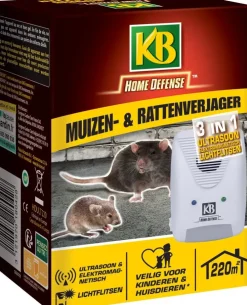 KB Muizenverjager en Rattenverjager 3-in-1 220m²