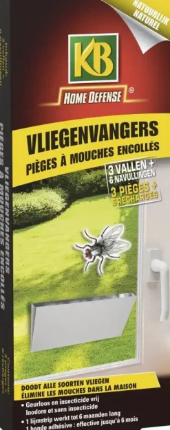 KB Vliegenvangers 3 vallen met 6 navullingen