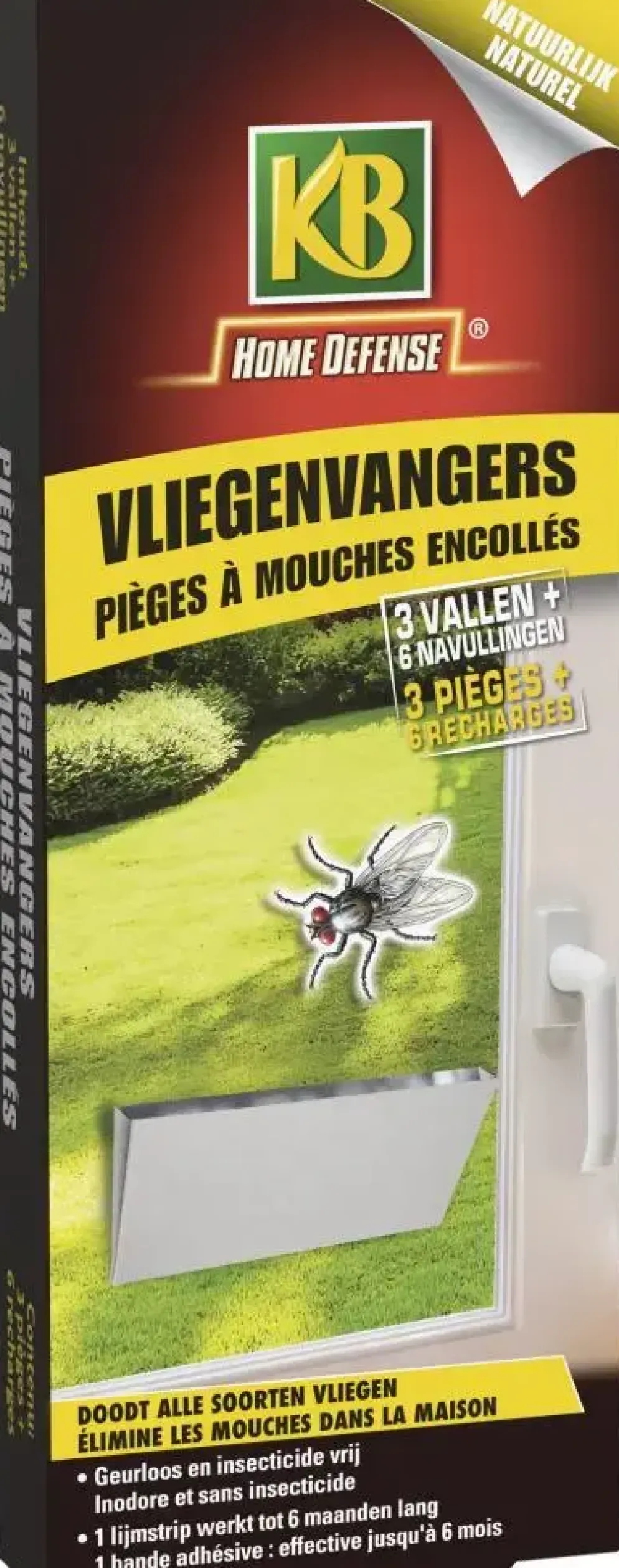 KB Vliegenvangers 3 vallen met 6 navullingen