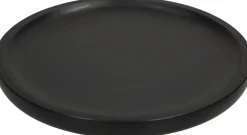 Kersten decoratiebord hout rond 30.5x2.5cm zwart