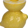 Kersten kandelaar aardewerk lemon 10x7x10cm geel