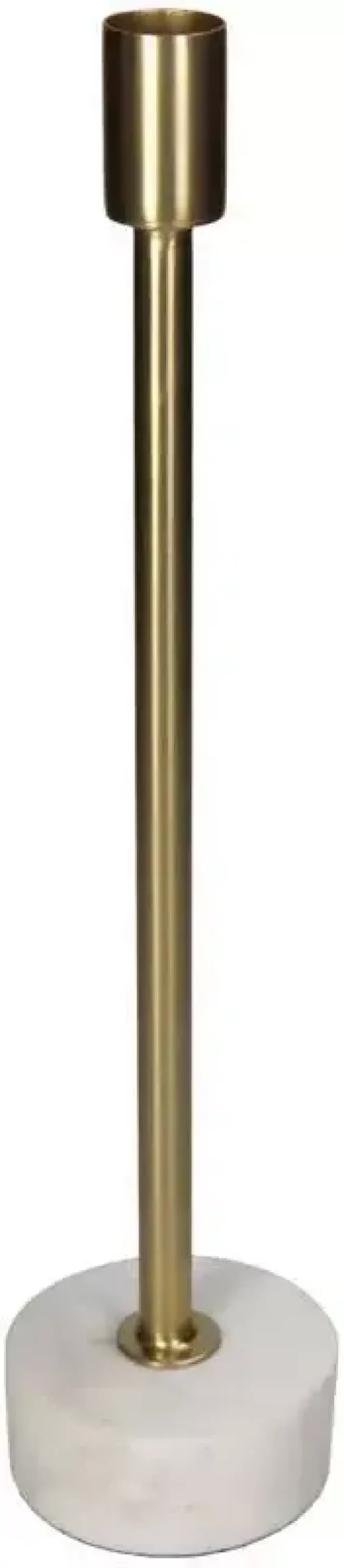 Kersten kandelaar marmer rond 7.5x34cm goud