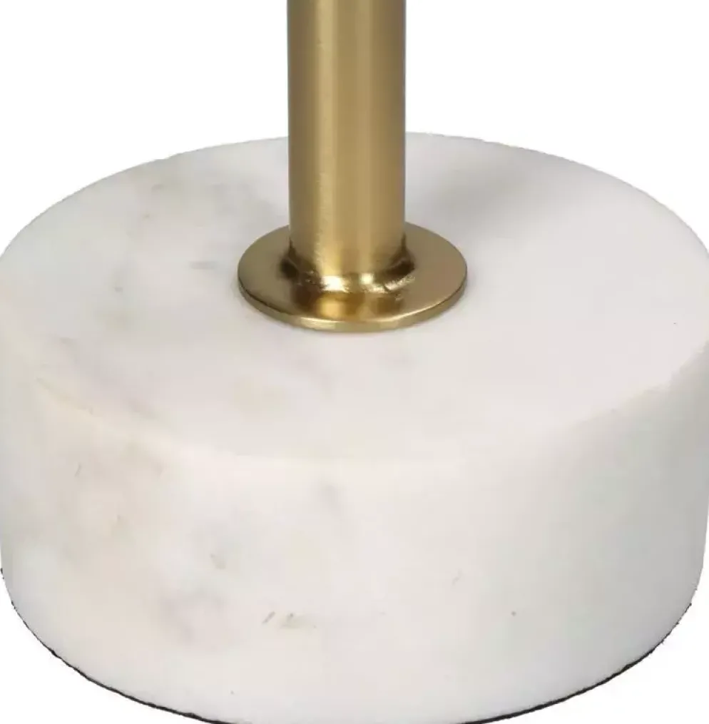 Kersten kandelaar marmer rond 7.5x34cm goud