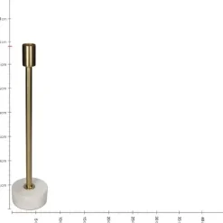 Kersten kandelaar marmer rond 7.5x34cm goud