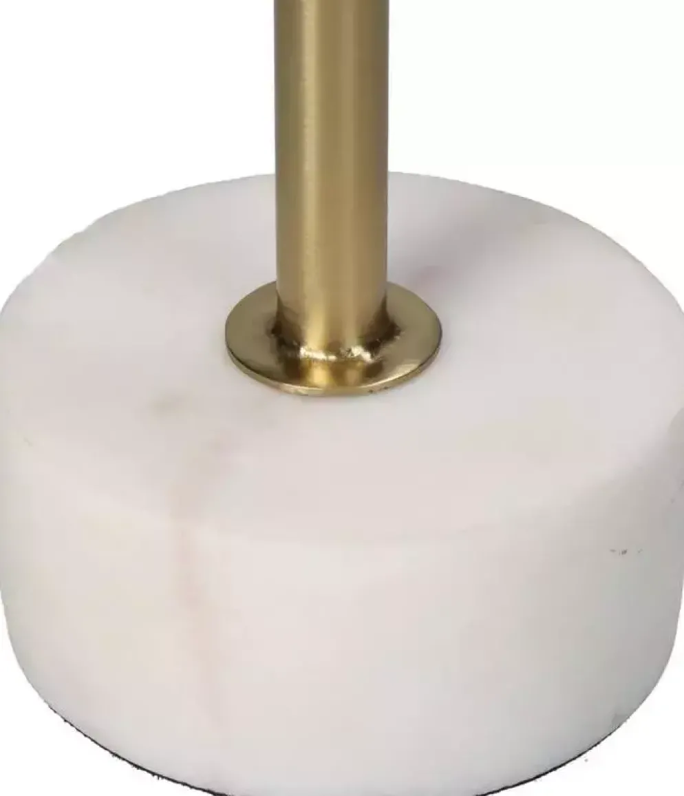 Kersten kandelaar marmer rond 7.5x24.5cm goud