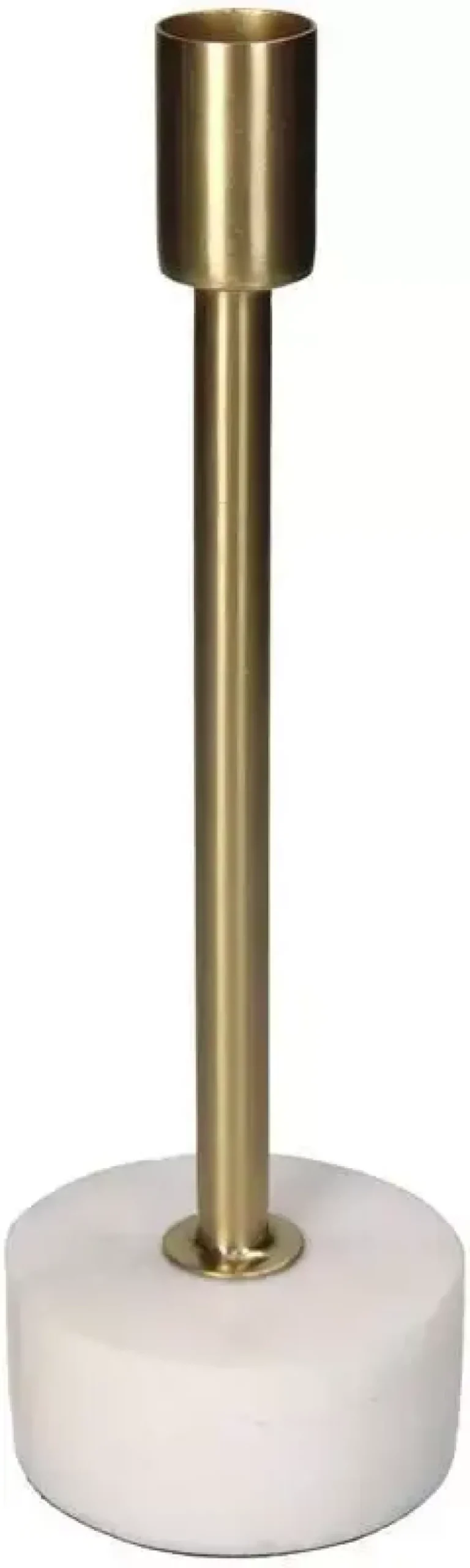 Kersten kandelaar marmer rond 7.5x24.5cm goud