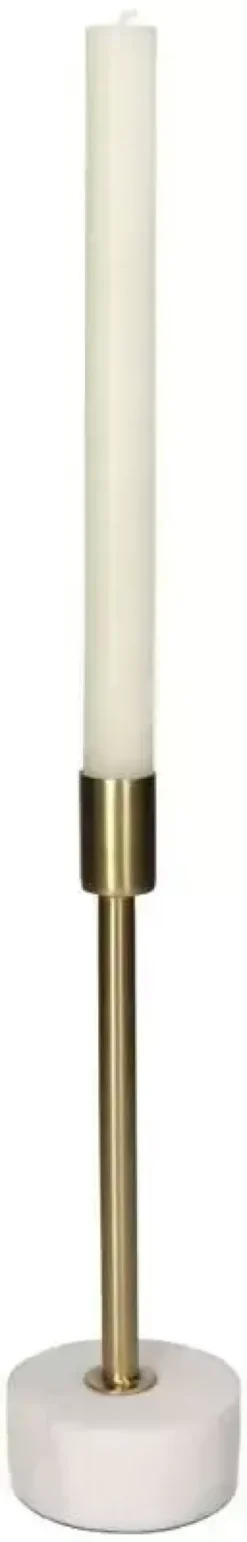 Kersten kandelaar marmer rond 7.5x24.5cm goud