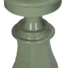Kersten kandelaar polyresin rond 11x25cm groen