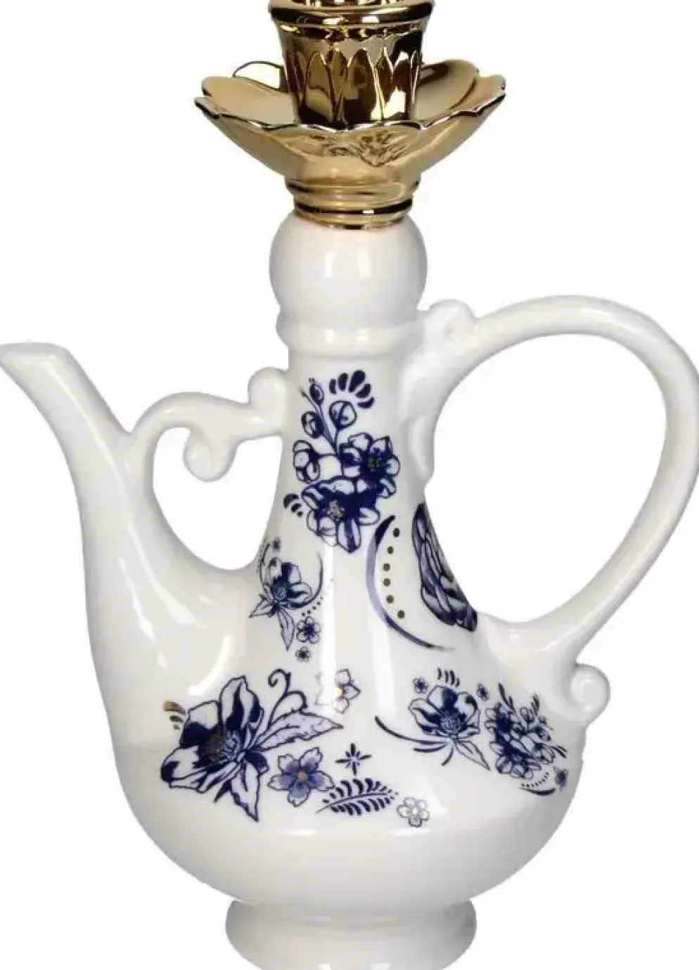 Kersten kandelaar porselein dutch delight theepot 16.5x11x22.5cm blauw