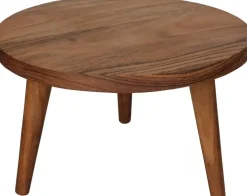Kersten kruk hout rond 25.5x15cm bruin