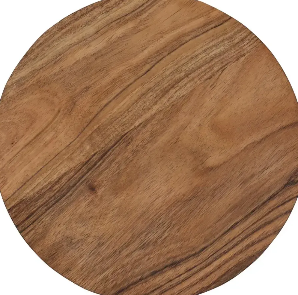 Kersten kruk hout rond 25.5x15cm bruin