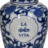 Kersten pot porselein la dolce vita 17.5x21.5cm blauw