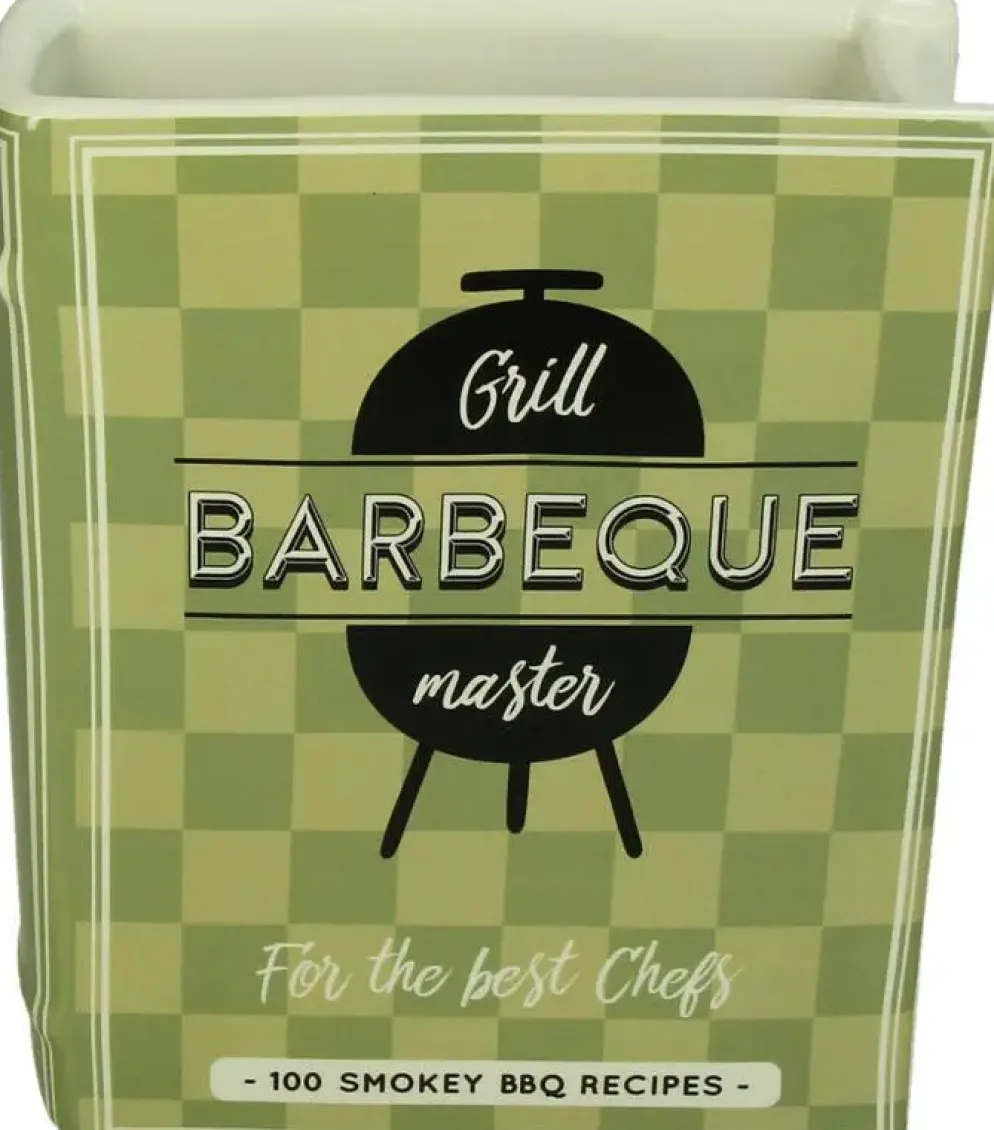 Kersten vaas aardewerk bbq 16x6.5x20cm groen