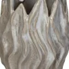 Kersten vaas aardewerk flame 14.5x14x21cm beige