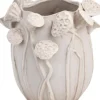 Kersten vaas aardewerk lotus 26.5x25.5x26.5cm wit
