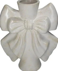 Kersten vaas aardewerk strik 27x11x32.5cm ivoor