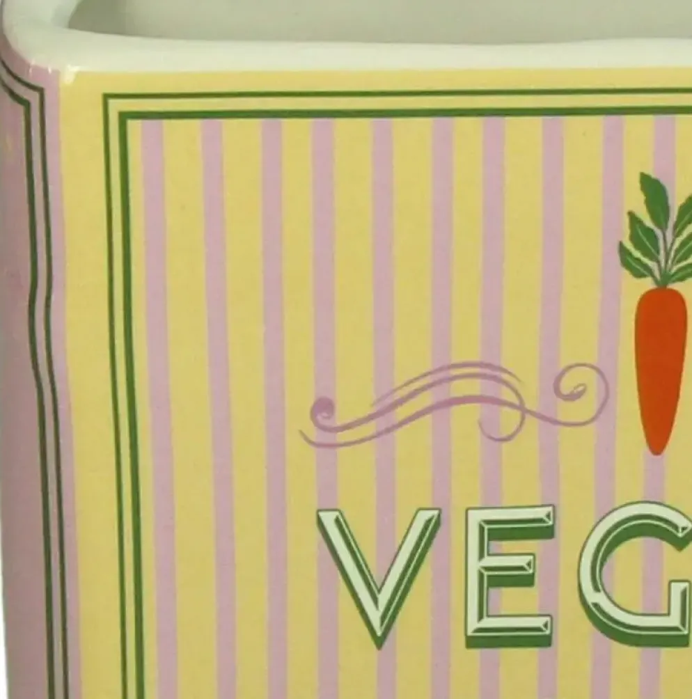 Kersten vaas aardewerk vegan lovers 14.5x5.5x18cm multi