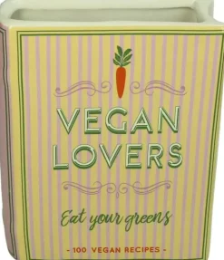 Kersten vaas aardewerk vegan lovers 14.5x5.5x18cm multi