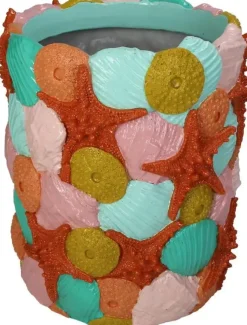 Kersten vaas polyresin schelp 23x27cm multi