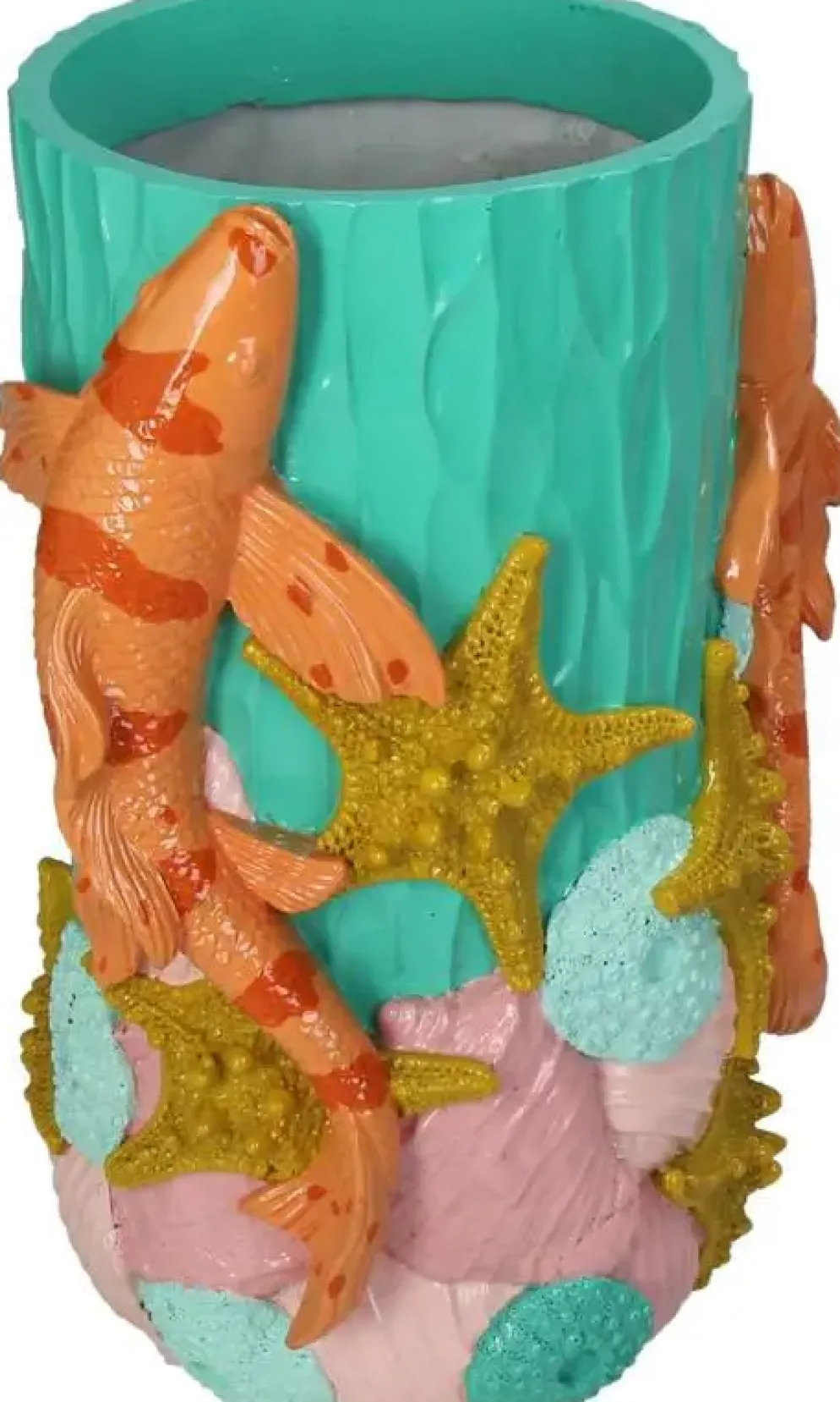 Kersten vaas polyresin vis 19x17x28cm multi