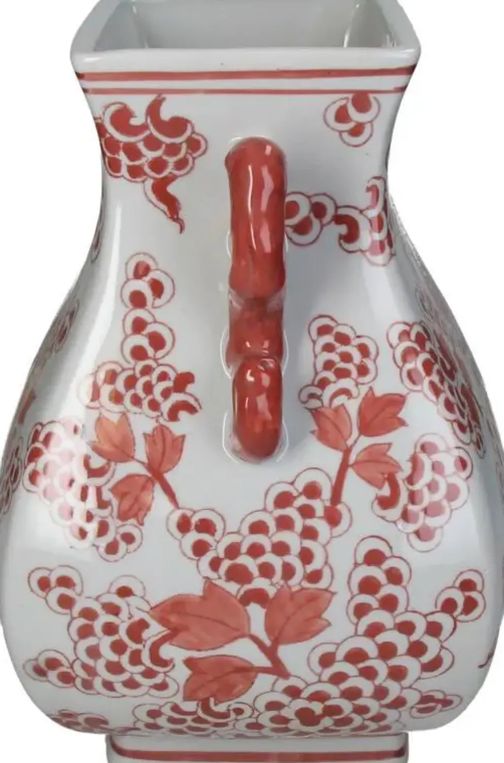 Kersten vaas porselein deco 24.5x21.5x30cm rood