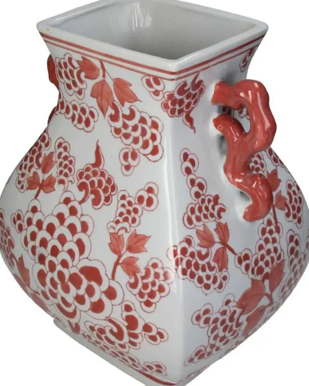 Kersten vaas porselein deco 24.5x21.5x30cm rood